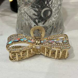 Multi Stones Fancy Bow Metal Catcher