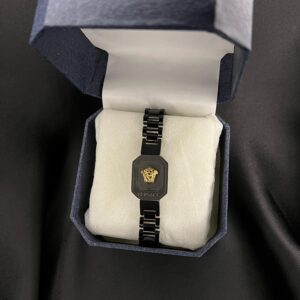 Versace Black Chain Stainless Steel Bracelet For Men