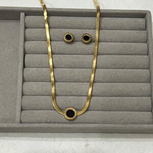 Black Stainless Steel Neckless Set