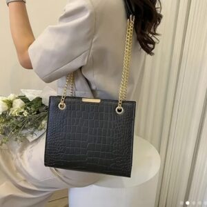 Luxury Crossbody  Black Bag for Women,Long Chain Strap