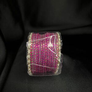 Pink kaanch Bangle Set, Size 2