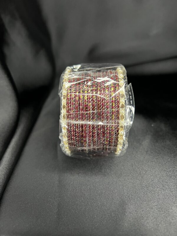 Mehroon Bangle Set,  Size 2