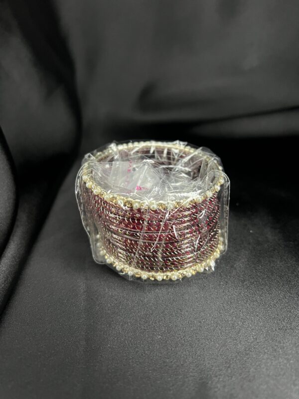 Mehroon Bangle Set,  Size 2 - Image 2