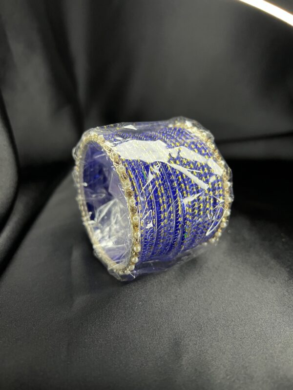 Blue kanch Bangle set, Size 2 - Image 2