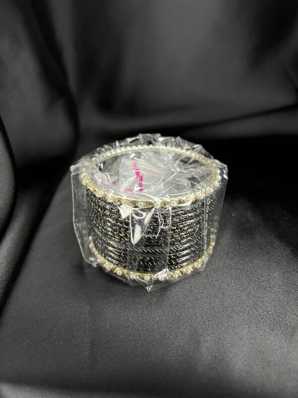 Black  kanch Bangle Set, Size 2 - Image 2