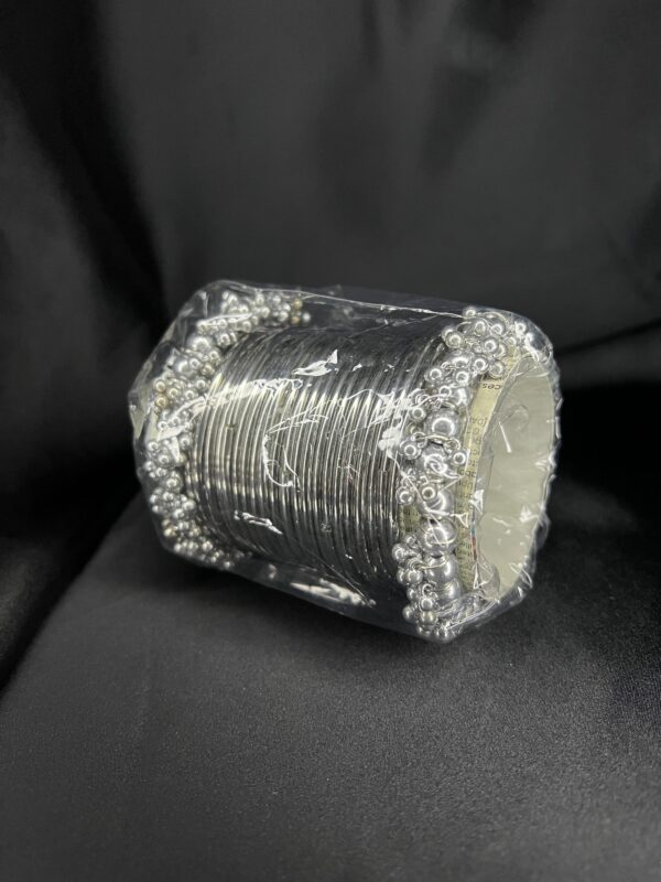 Trending Silver  Bangles set  size 2.4 - Image 2