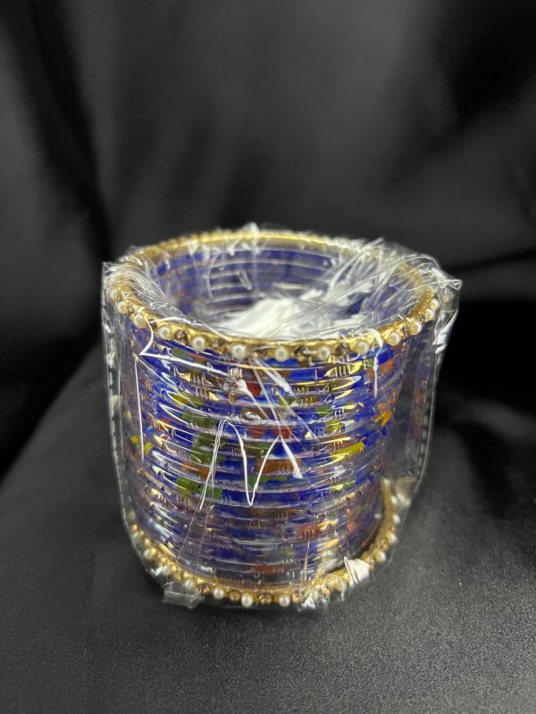 Blue Color Indian bangles set size 2.4 - Image 2