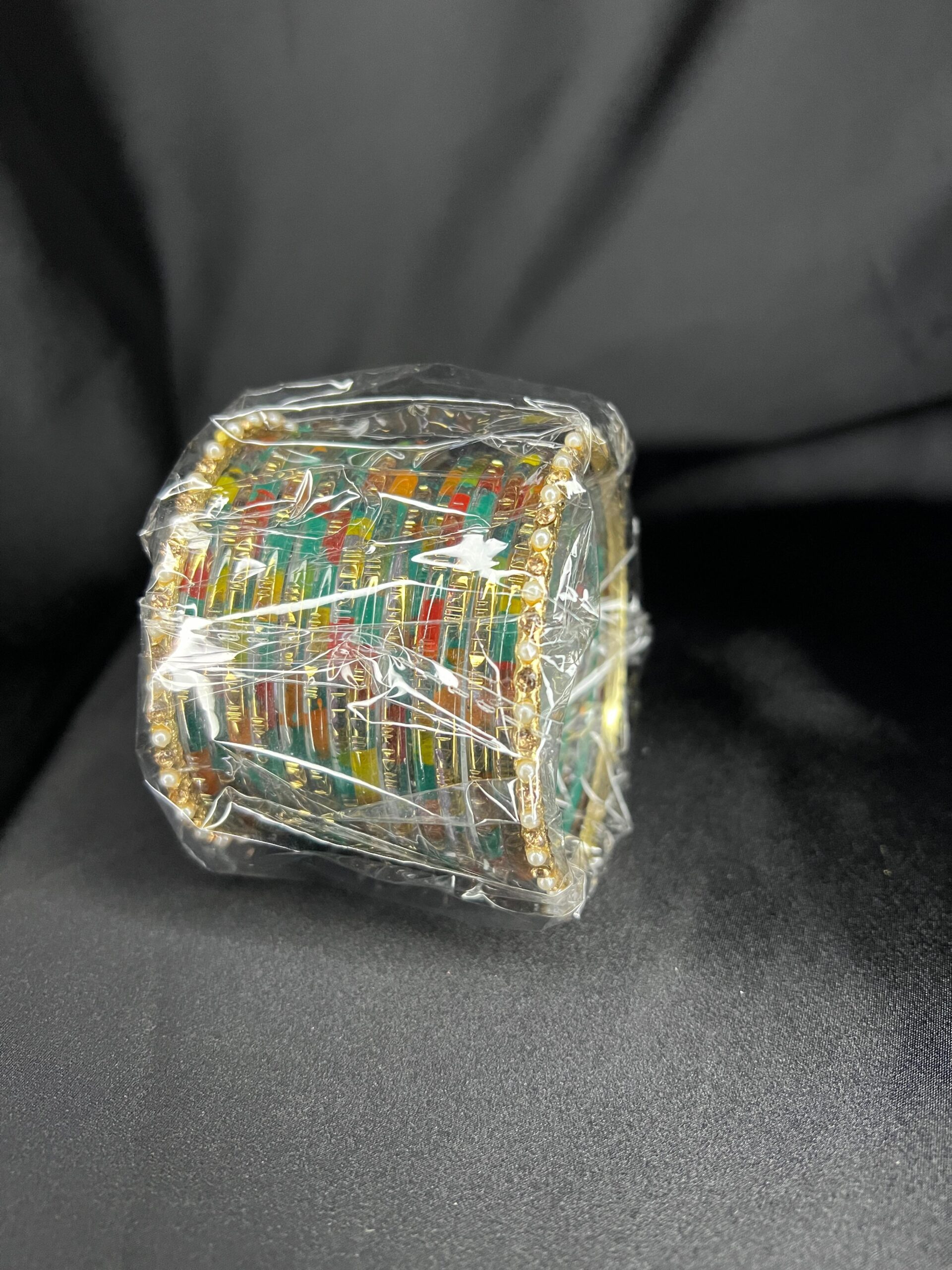 Indian Bangle Set ,Green Color Size 2.4