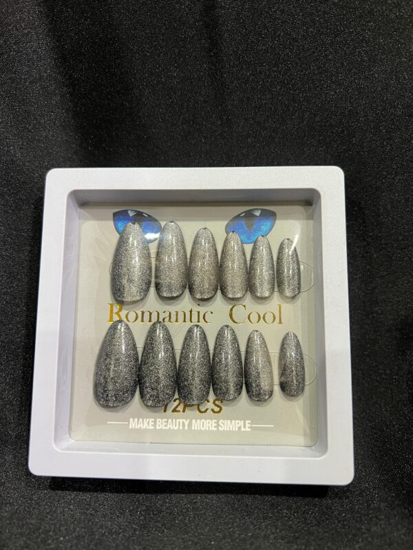 Black Cat Eye Premium Quality Press On  Nails - Image 2