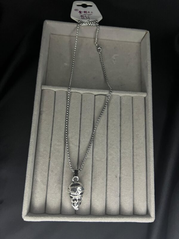 Skull Silver Stainless Steel Men's Chain - Image 2