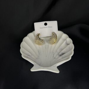 Turkish  White Pearl  Earloops  Stainless Steel