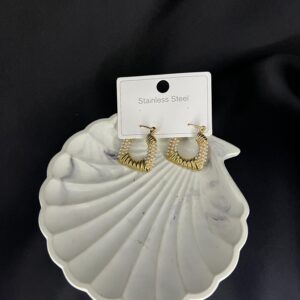 Turkish Box Stone Stainless Steel Earrings
