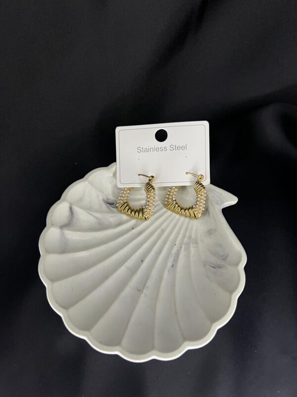 Turkish Box Stone Stainless Steel Earrings