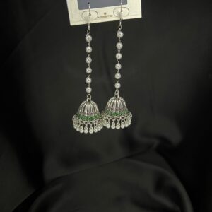 Trending Farshi Jhumka With Green Stones
