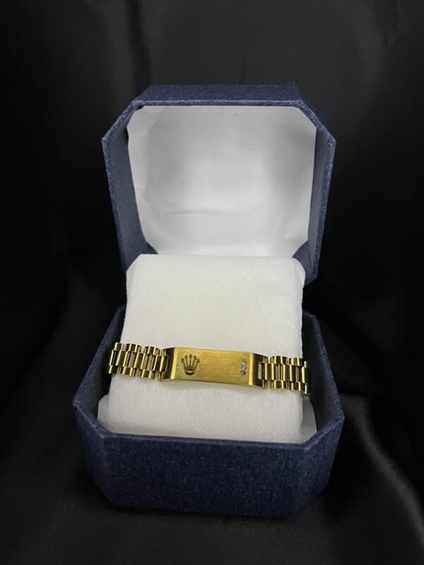 Golden Rolex Stainless Steel Men's Bracelet, Premium Quality