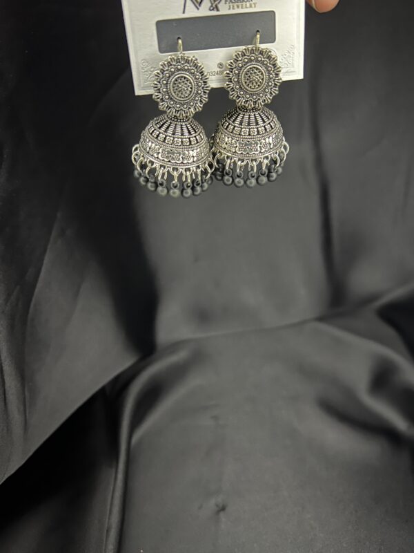 Beautiful Oxidized Black Jhumki - Image 2