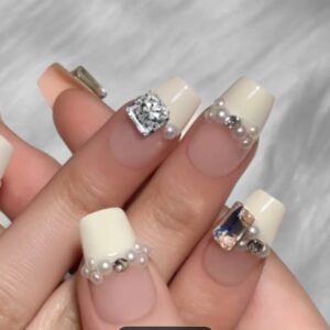 10 pcs fancy  handmade Natural Press On Nails