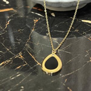 Black Stone Stainless Steel pendent