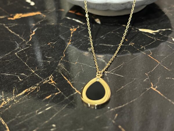 Black Stone Stainless Steel pendent