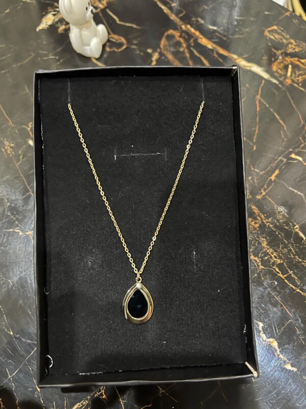 Black Stone Stainless Steel pendent - Image 2
