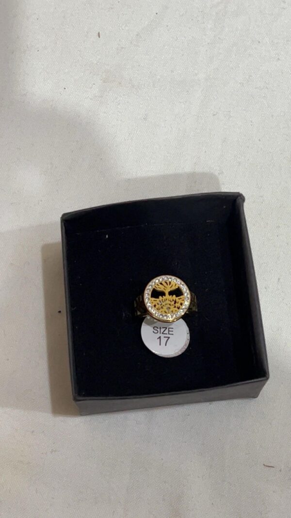 Tree Stone Ring Stainless Steel