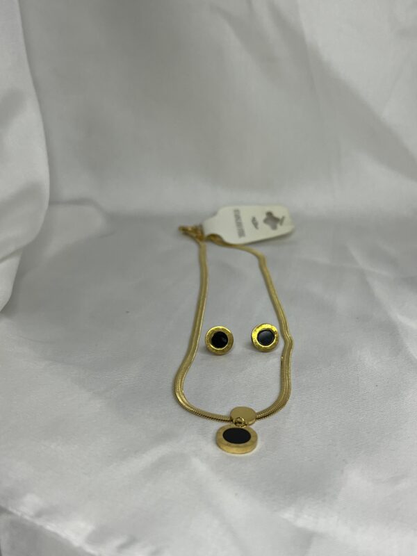 Black Stainless Steel Neckless Set