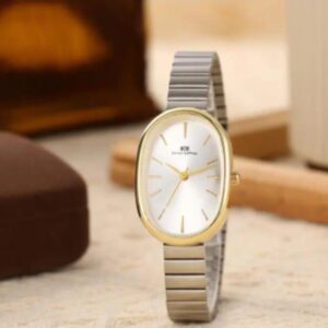 Denton unisex Minimilist Quartz watch -Oval Stainless Steel Case &Mesh Band<Durable Timepiece